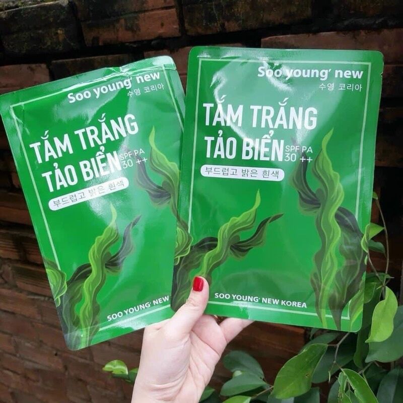 Tắm Trắng Tảo Biển Lục tảo siêu trắng sáng da dưỡng mịn da