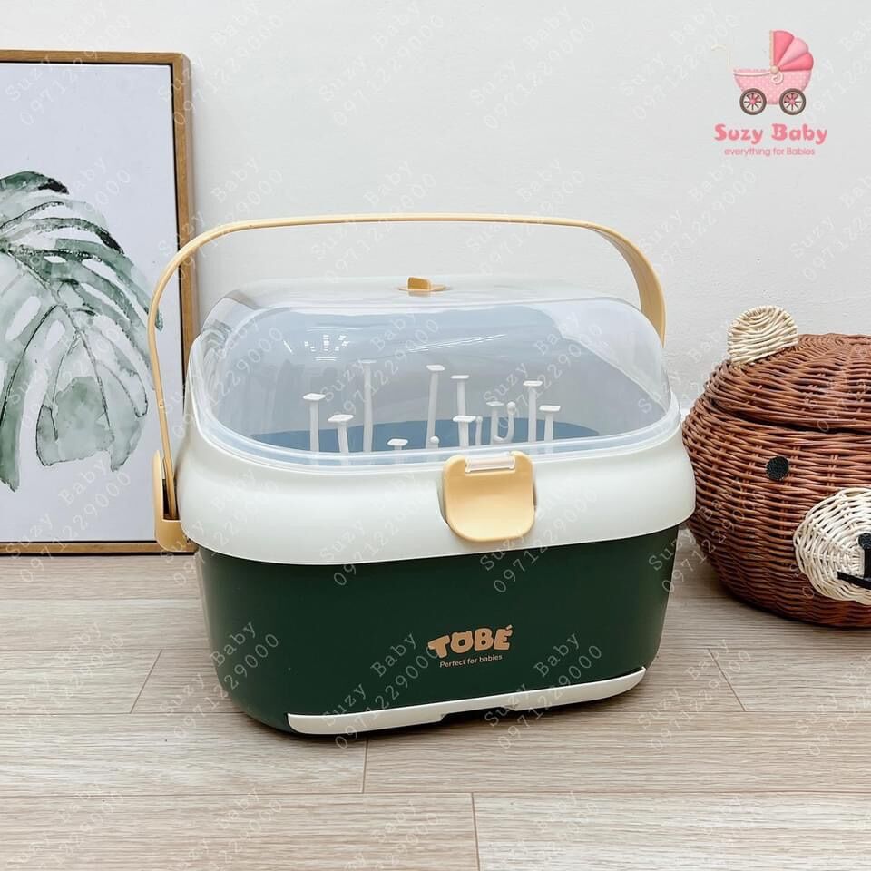 Khay úp bình sữa binky tobe cao cấp có nắp đậy
