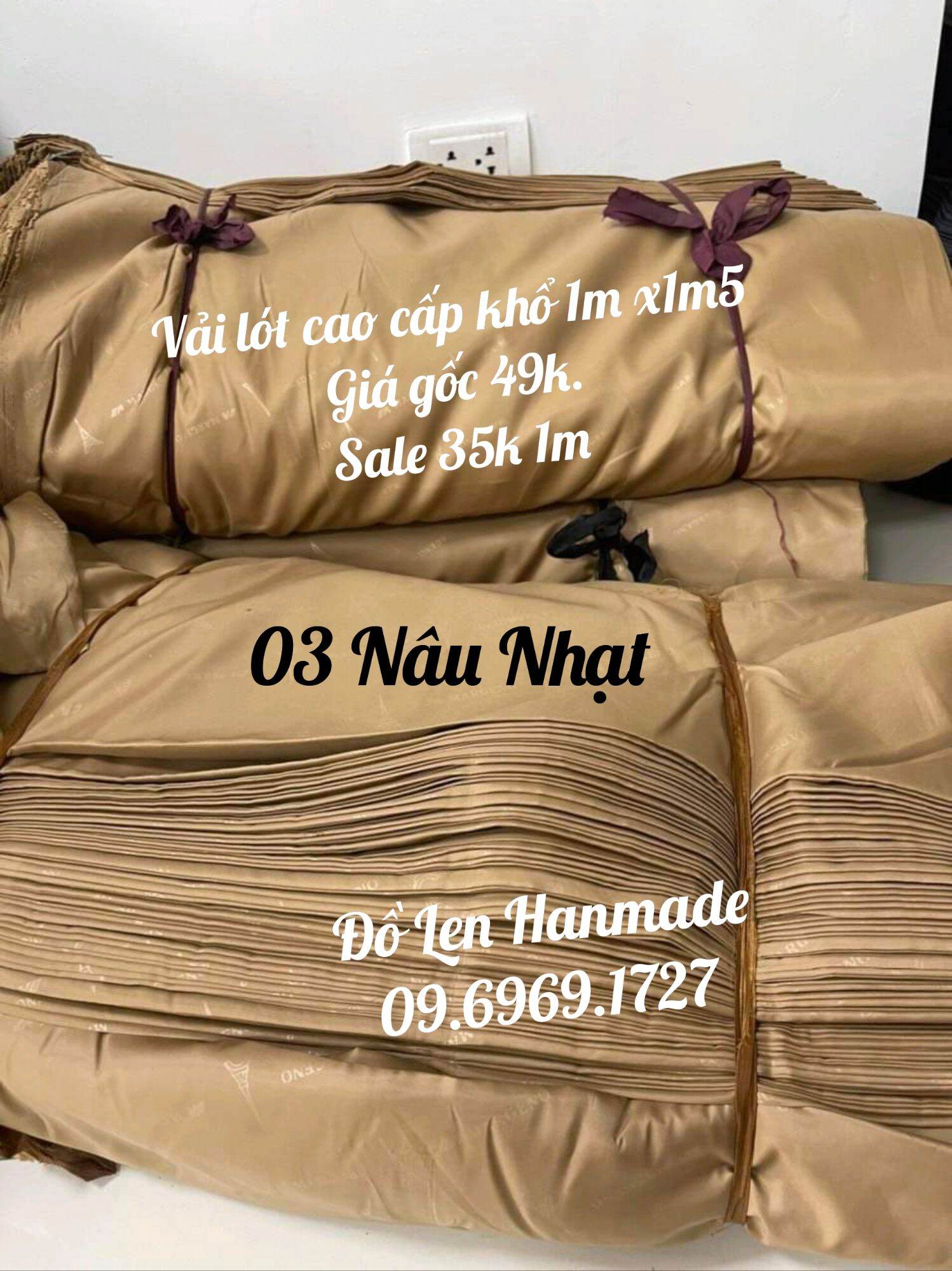Vải Lót Túi Cao Cấp Khổ 1mx1m5