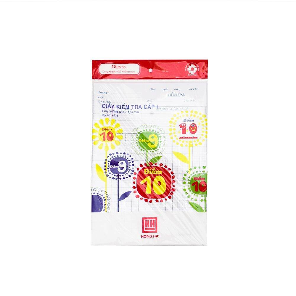 Giấy kiểm tra cấp 1 Hồng Hà