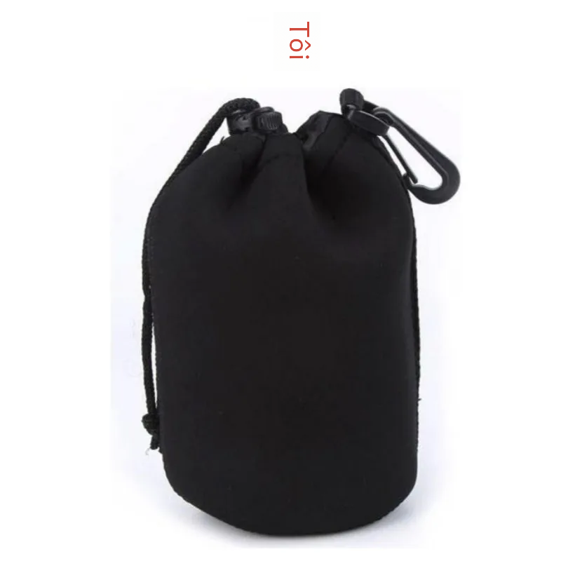 Neoprene chống nước ống kính máy ảnh túi túi dây rút đa năng dành cho ống kính mềm chất liệu nylon kích thước s/m/l/xl