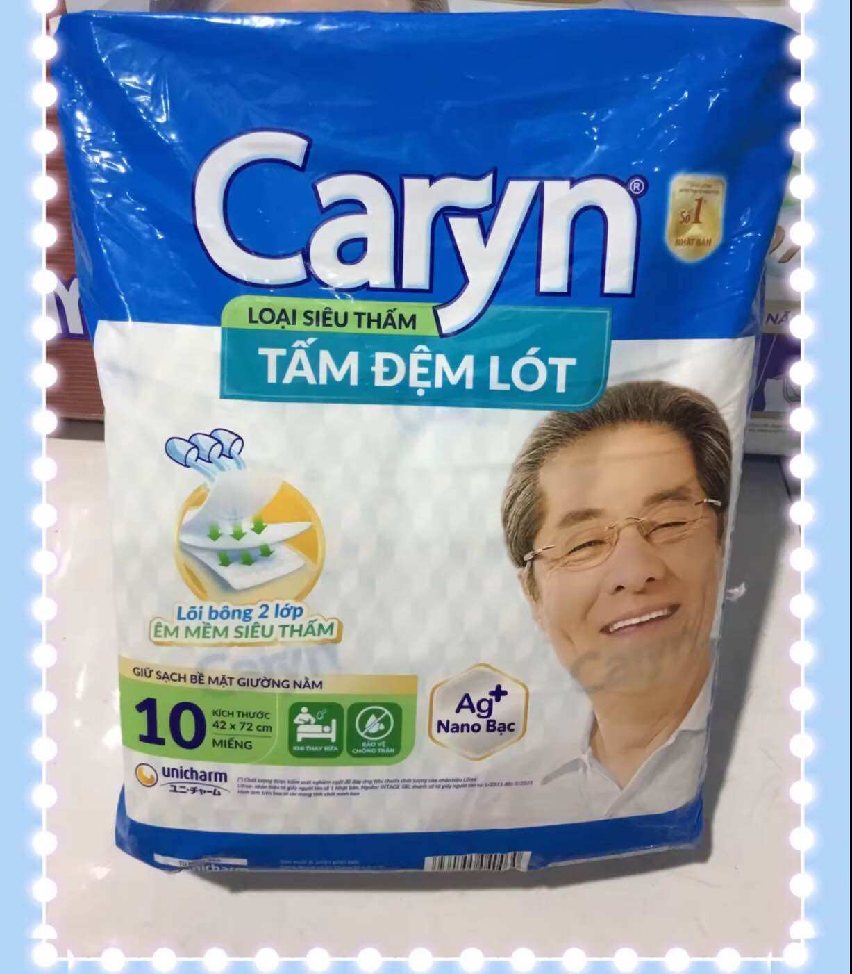Tấm đệm lót / Miếng lót Caryn 10 miếng - Tã lót người già, người lớn tuổi Caryn