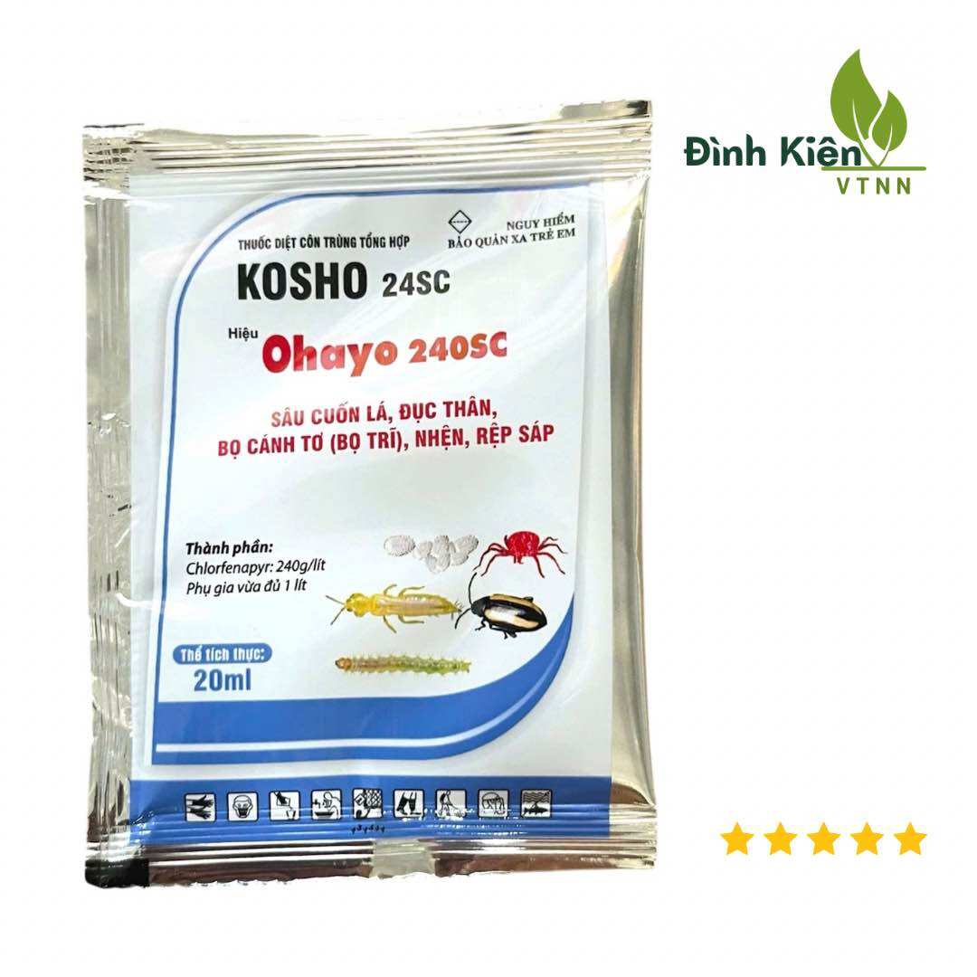 Pesticide Ohayo 250Sc (20ml). Leaf Rollers, Stem Borers, Thrips, Spiders, Mealybugs.