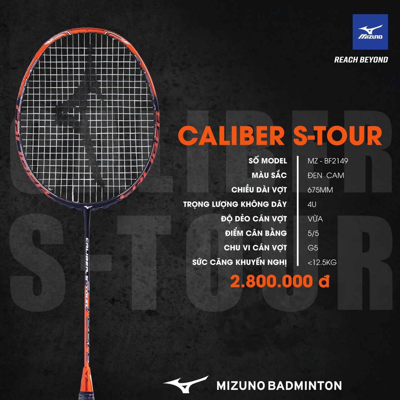 Vợt cầu lông mizuno hàng chính hãng cao cấp tặng kèm bao vợt