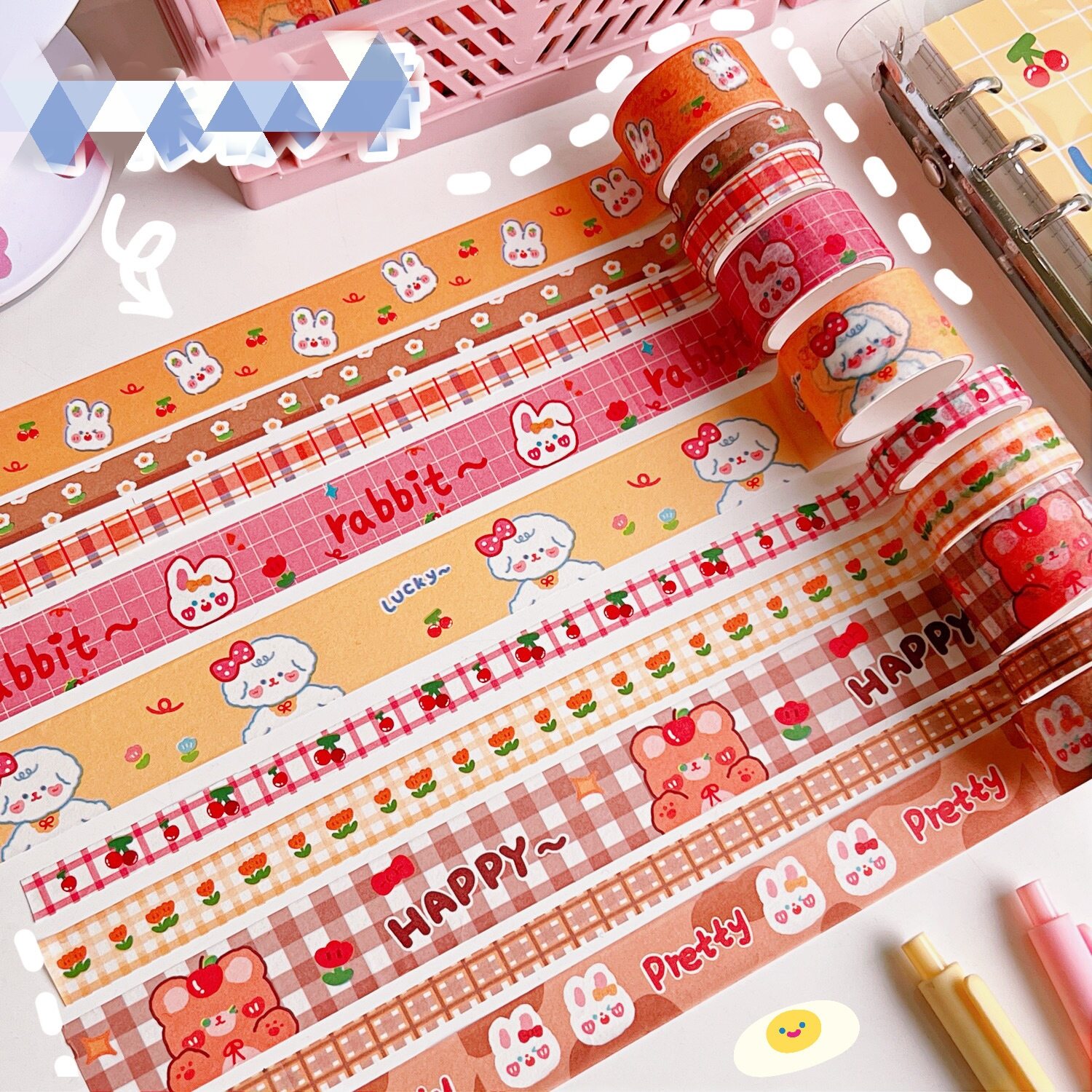Set 5 cuộn băng dính washi tape
