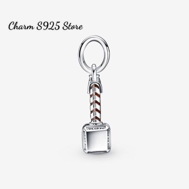 CHARM PAN ALE TREO BÚA MARVEL BẠC S925 CAO CẤP