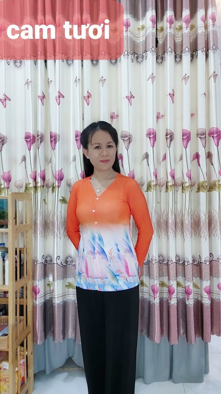Áo Bà Ba IN HOA CỎ ( chưa kèm Quần)