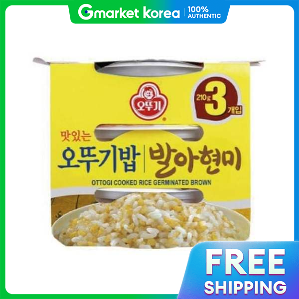 Ottogi | Cơm gạo lứt nảy mầm Ottogi ngon (210g x 3 hộp /Ottogi)