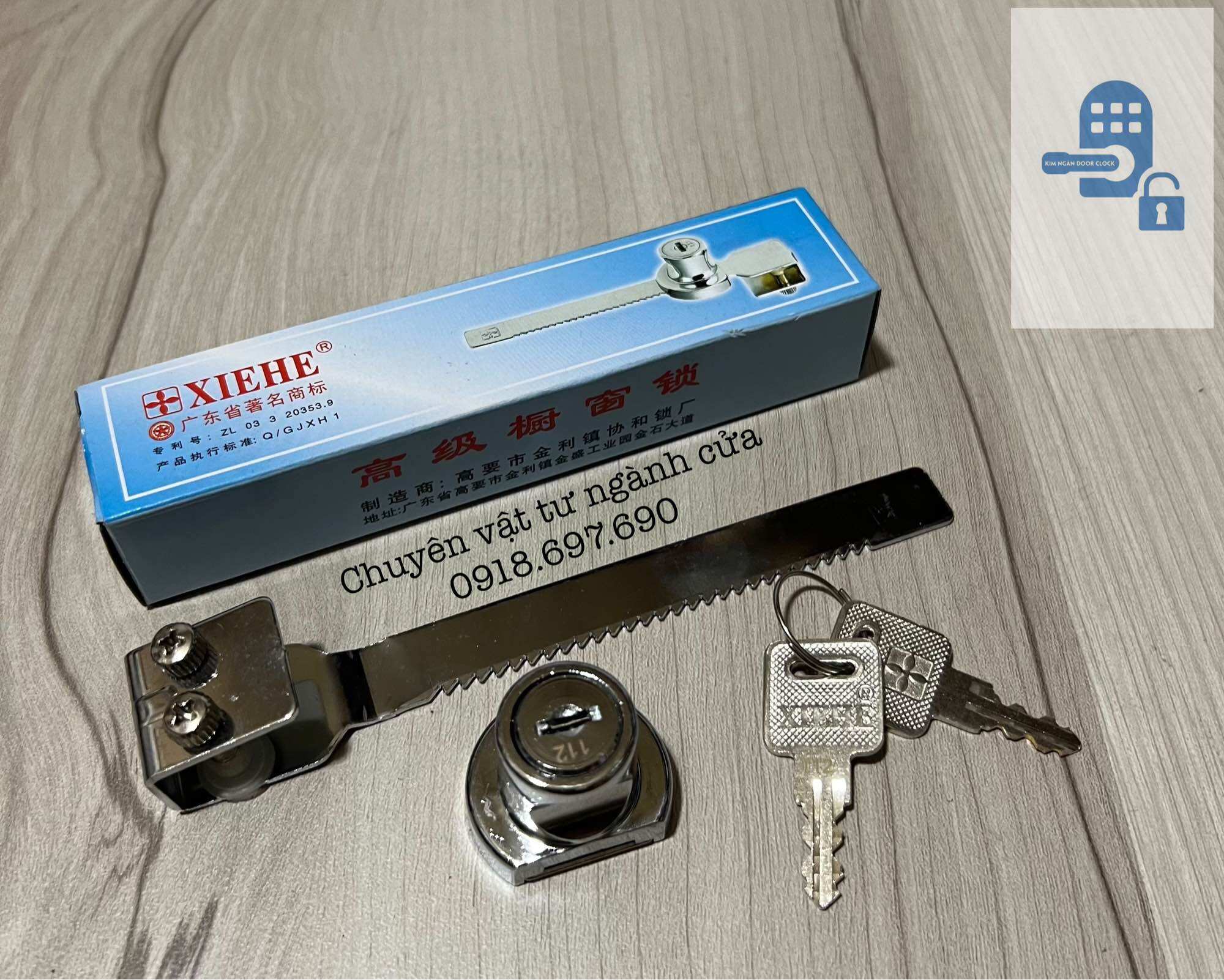 Khóa răng cửa lùa kính cửa tủ hàng công ty