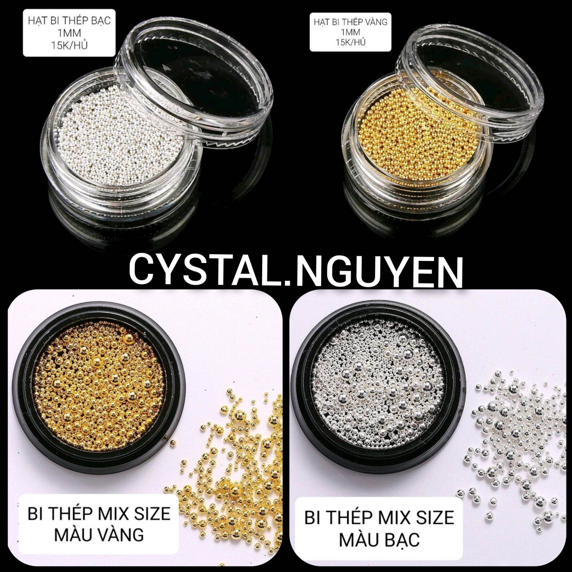 Bi thép đính nail +sáng bóng