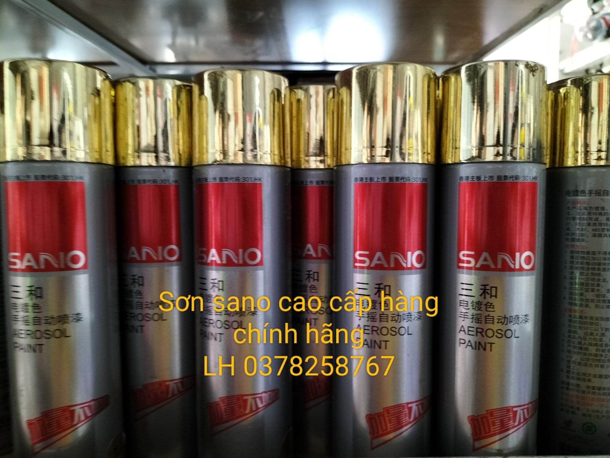 sơn xịt sano mạ vàng 319