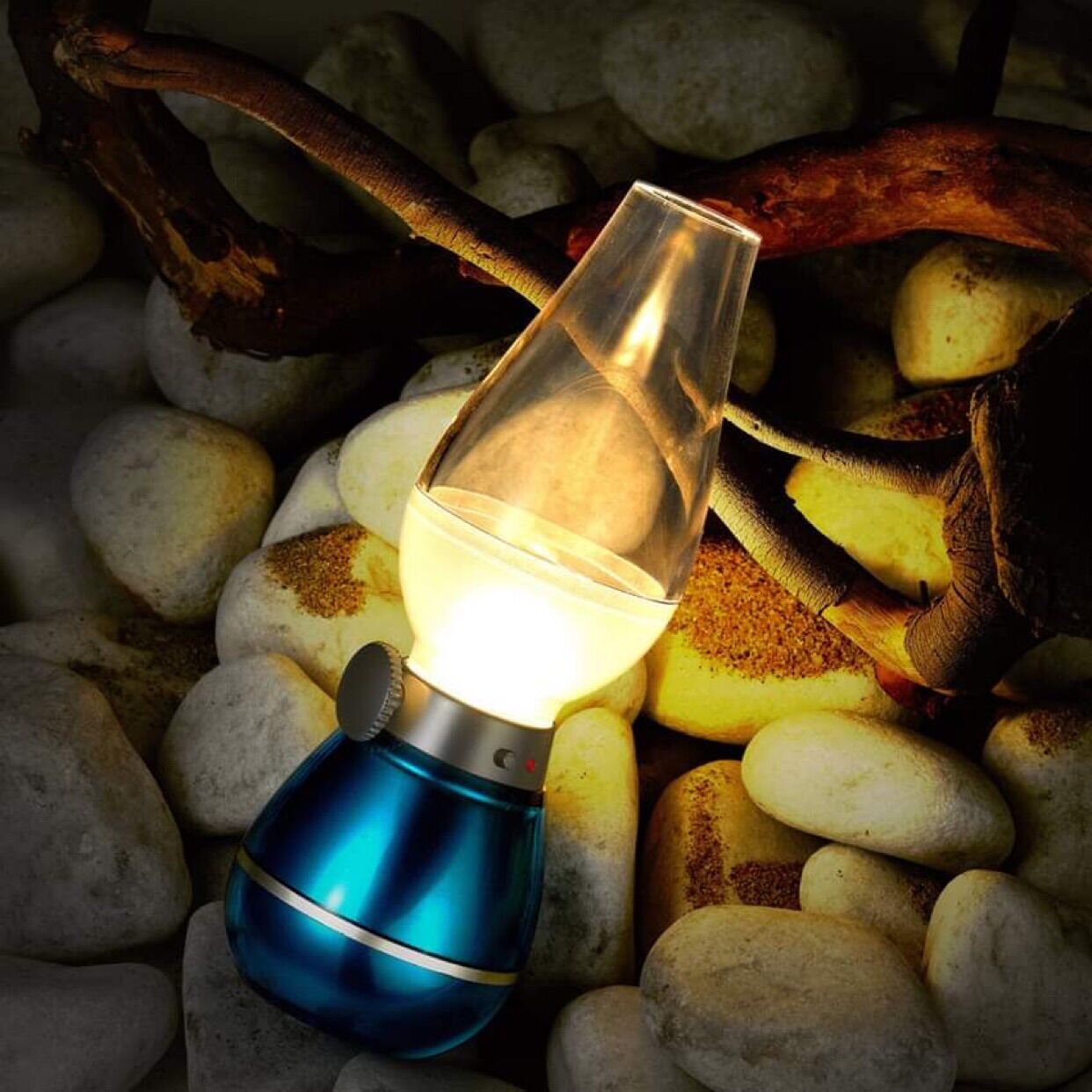 Đèn cảm ứng bóng led mô phỏng đèn dầu|có nút vặn điều chỉnh ánh sáng, có thể thổi tắt |Gia dụng tiện lợi | chichishop0291