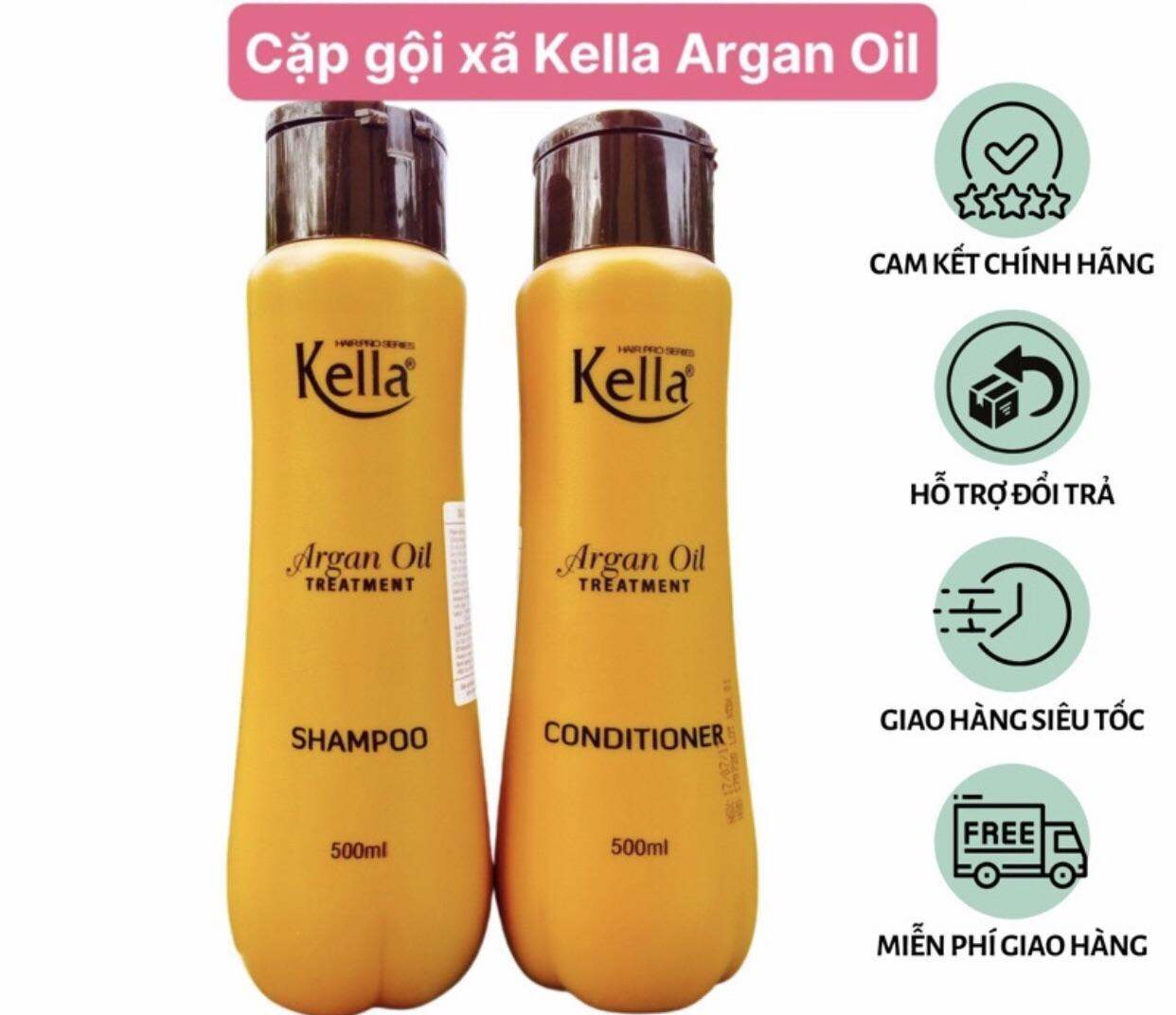Dầu gội xả dưỡng tóc Kella Argan Oil 500mlx2