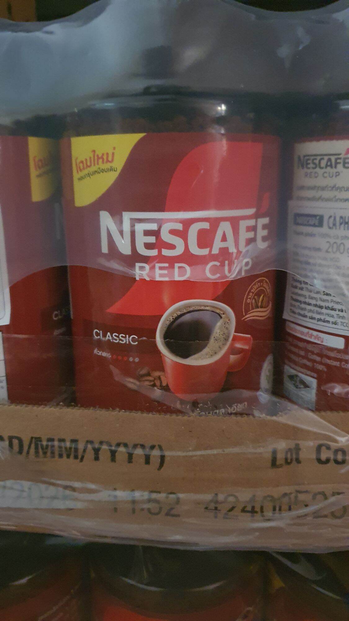 Hũ Nescafe Redcup thủy tinh 200g (mẫu mới)