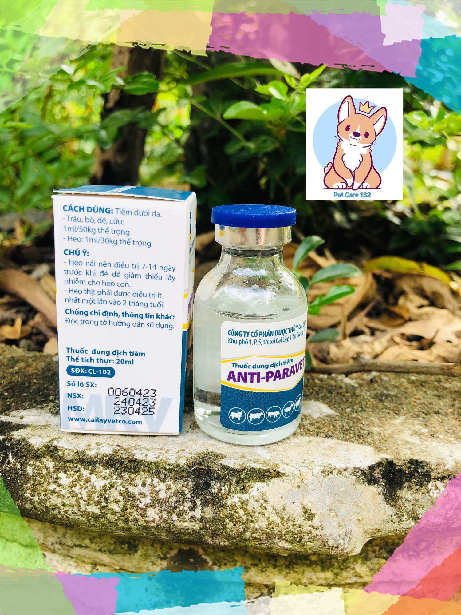 Anti paravet 20ml-Diệt ve bọ chét cho chó dạng chích