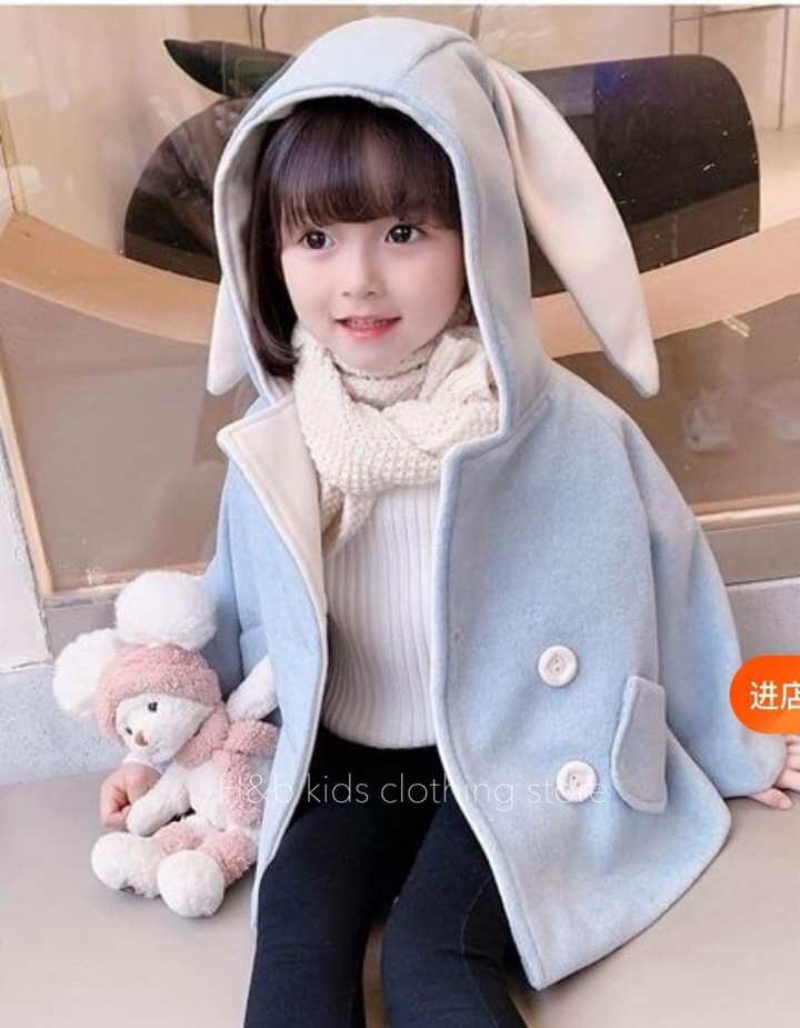 Áo khoác dạ bé gái