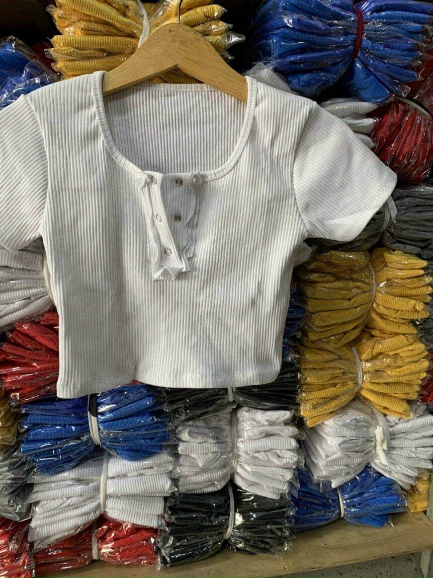 ÁO GÂN CROPTOP NÚT BẤM