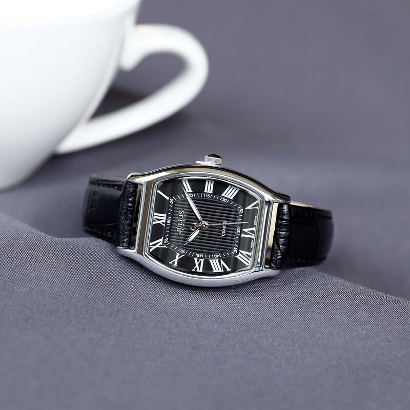 Đồng Hồ Cặp Julius Quartz Vàng Túi Lưng Phong Cách Cổ Điển Thanh Lịch Độc Đáo Cho Nam Nữ Đồng Hồ Nữ Vòng Tay Vuông Chống Nước