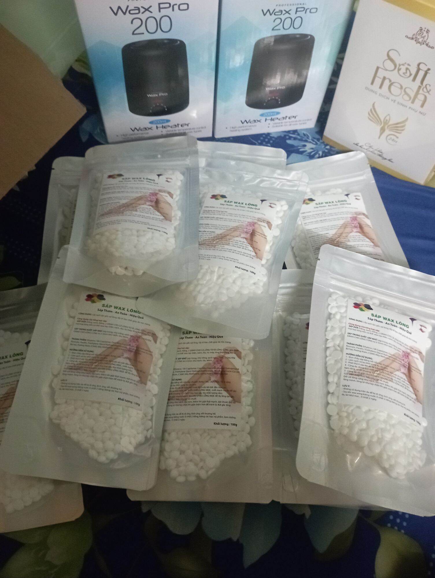 combo sáp wax lông dùa