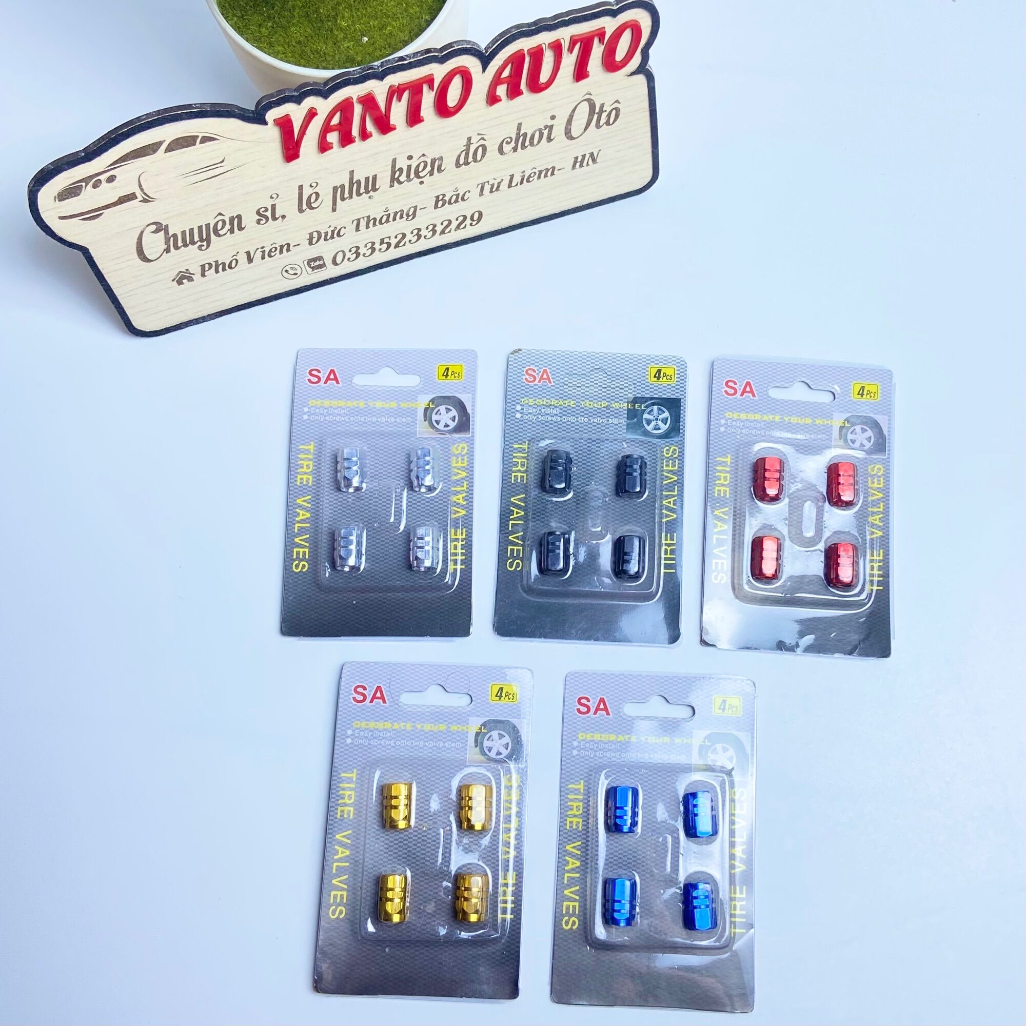 Bộ 4 Nắp Chụp Van Xe Ô Tô