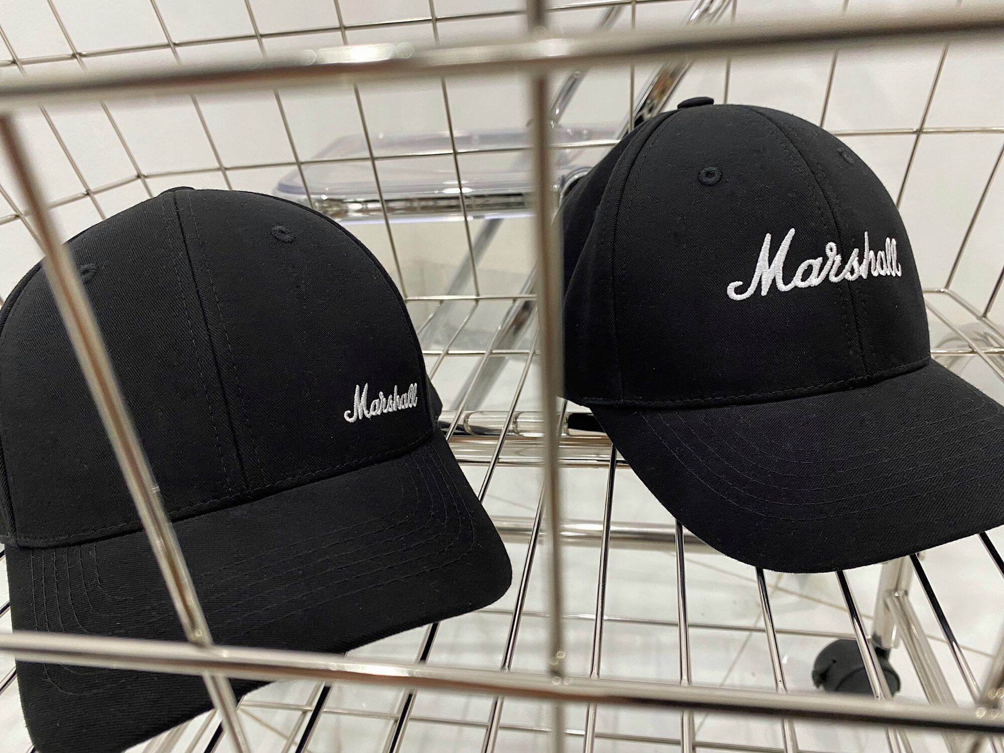 Mũ Marshall Đen, Logo Thêu - Marshall cap