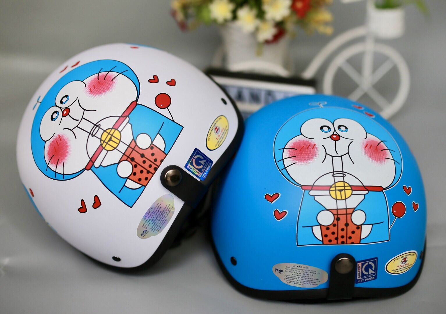 [MẪU MỚI] NÓN BẢO HIỂM DOREMON TRÀ SỮA