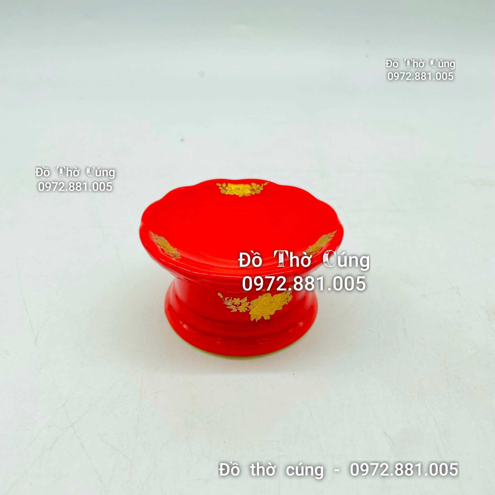 Chân kê nến , đế nến thờ màu Đỏ