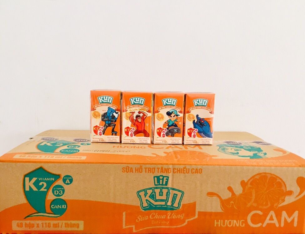 SỮA CHUA UỐNG LIF KUN HƯƠNG CAM 110MLx48 HỘP