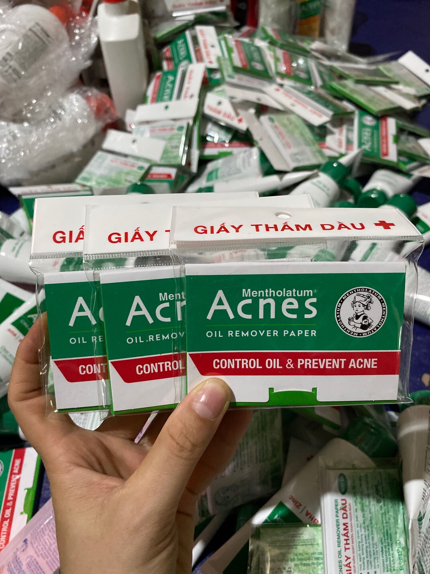 Giấy thấm dầu kiểm soát nhờn ngừa mụn 100tờ