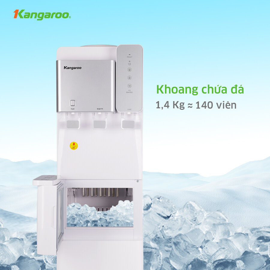 CÂY NÓNG LẠNH KANGAROO KG65A3, CÓ CHỨC NĂNG LÀM ĐÁ