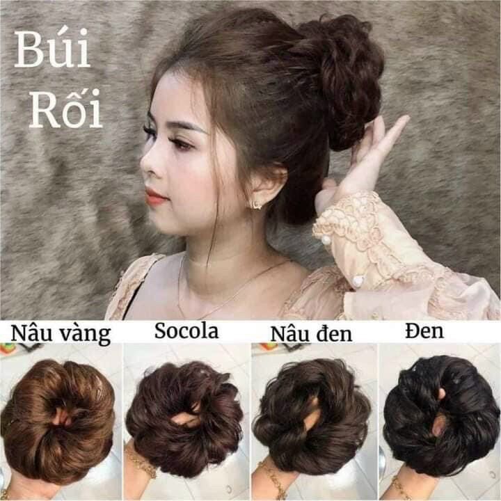 BÚI TÓC NỮ, Tóc Búi Rối Sang Chảnh Cho Nữ, Tóc Búi Giả