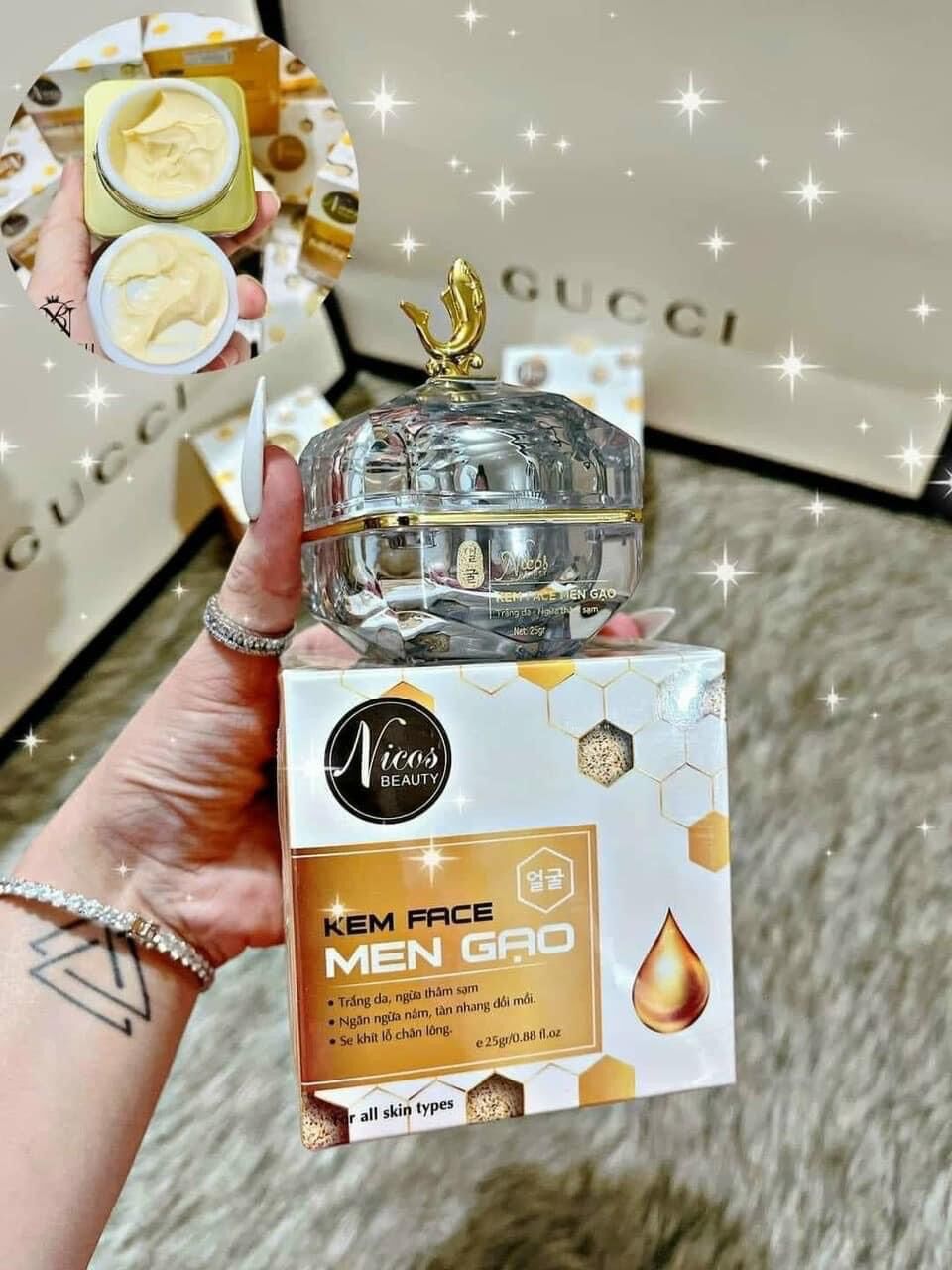 Kem face men gạo nicos