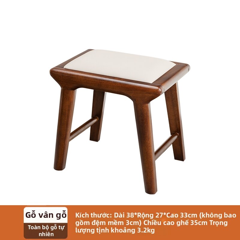 Solid Wood Sturdy Home Small Stool - 6