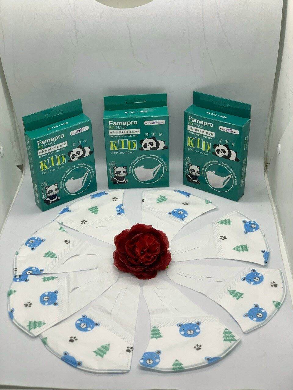 Khẩu trang trẻ em. 5d mask hộp 10 cái.