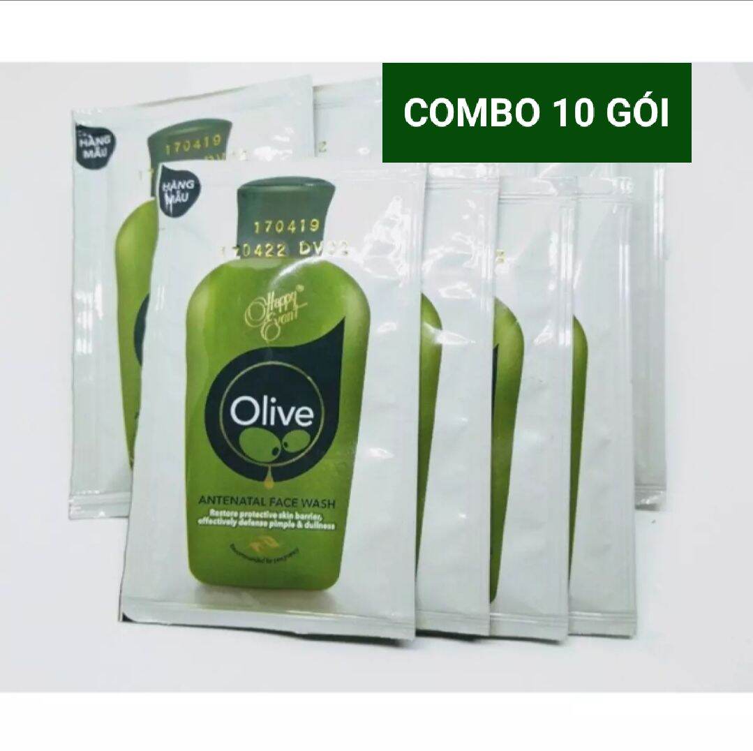 Combo 10 gói- sữa rửa mặt tinh dầu oliu happy event - sữa rửa mặt happy event tinh dầu oliu