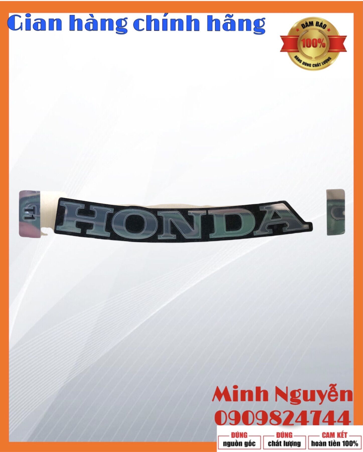 Tem chữ honda dán mặt nạ wave chính hãng