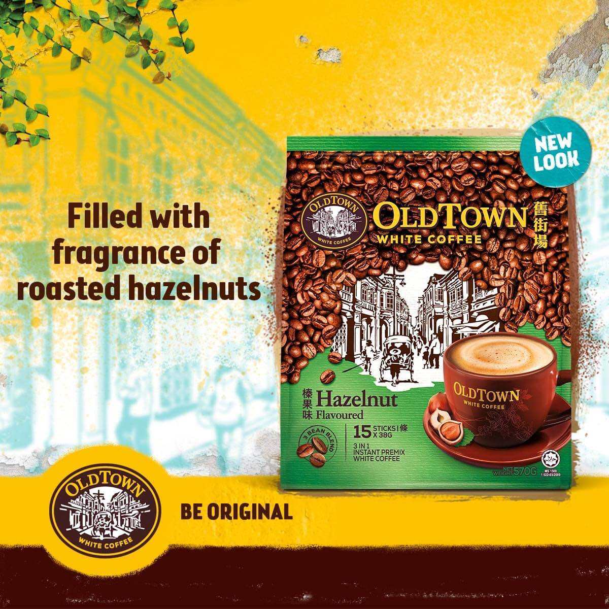 Cà Phê Trắng OldTown Hazelnut - Hạt Phỉ