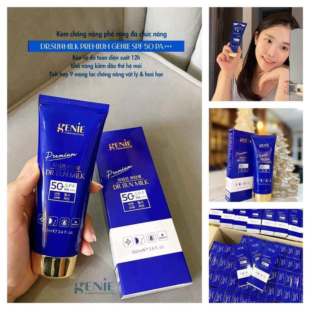[Hoàn Tiền 8%]Kem Chống Nắng Genie Dr Sun Milk UV Protector Hàn Quốc