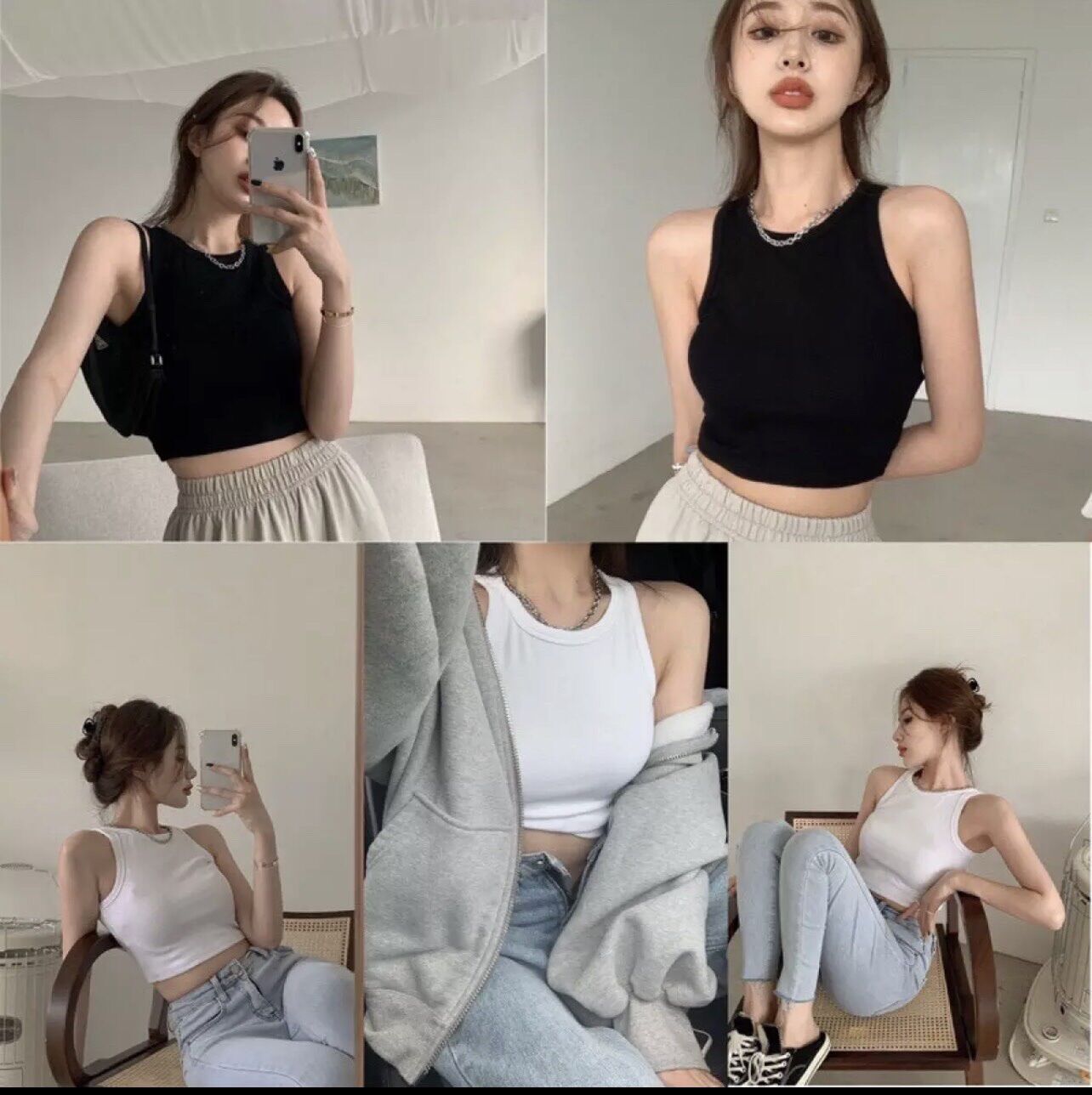 ÁO CROPTOP BA LỖ HỞ EO CỰC CHẤT B3