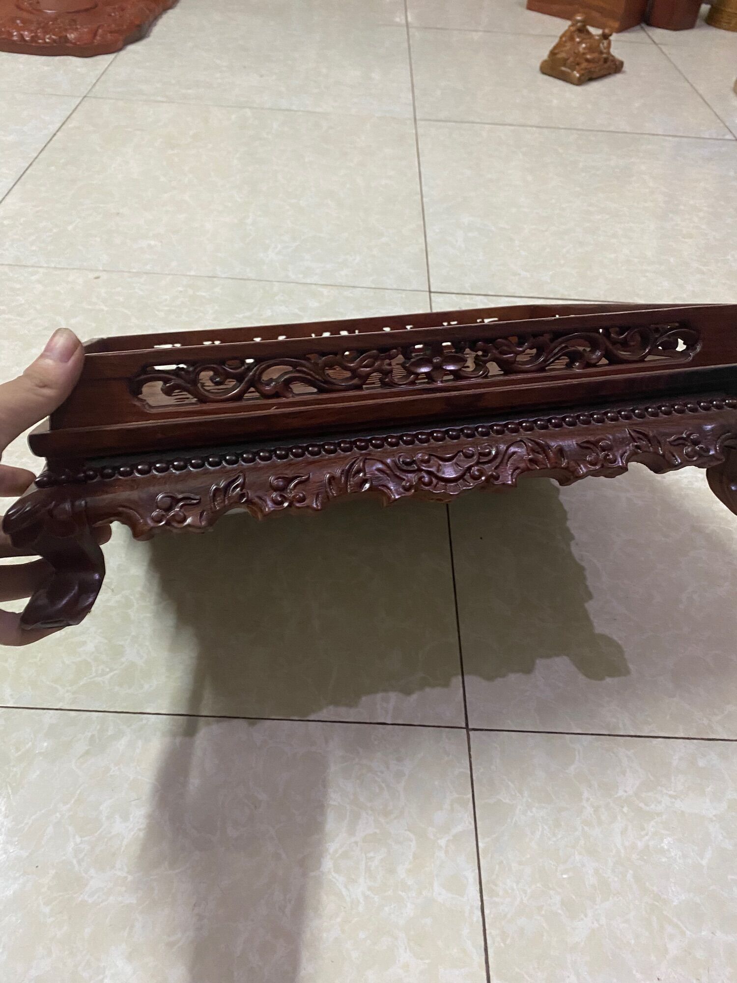Khay trà gỗ Cẩm để bàn phòng khách