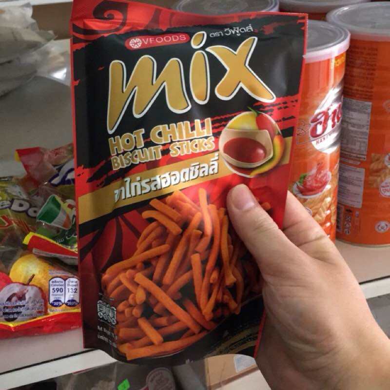 Combo 6 Gói Bim bim que MIX vị cay thái lan 50g/gói shop_japan.good. 