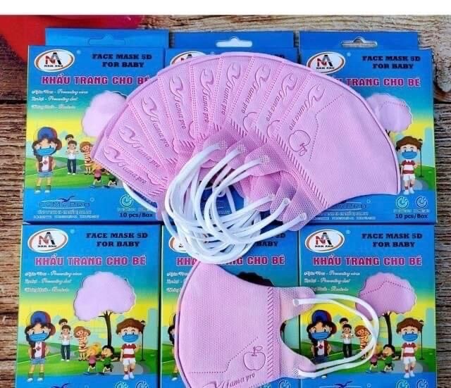 10 chiếc khẩu trang 5d trẻ em famapro - doraemon hàng ttcare