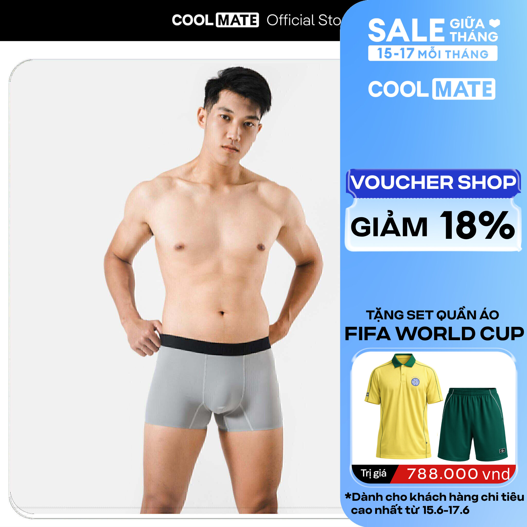 Quần lót nam Trunk Ice Cooling II thun lạnh siêu thoáng mát - Coolmate
