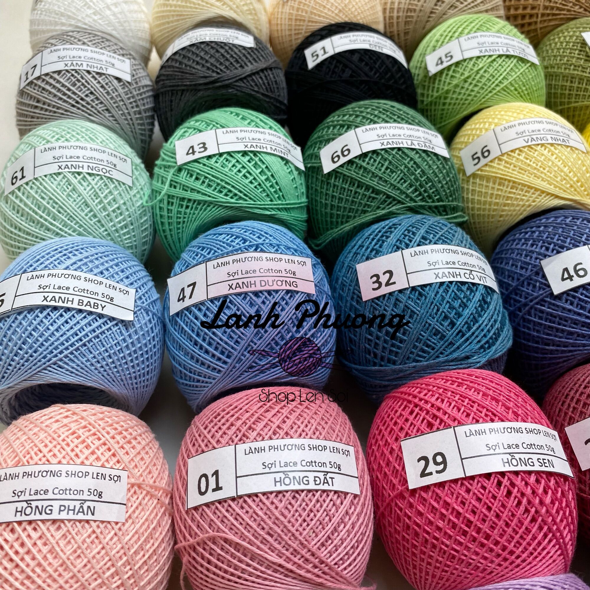 Sợi Lace Cotton 0.8mm Đan Móc Mùa Hè