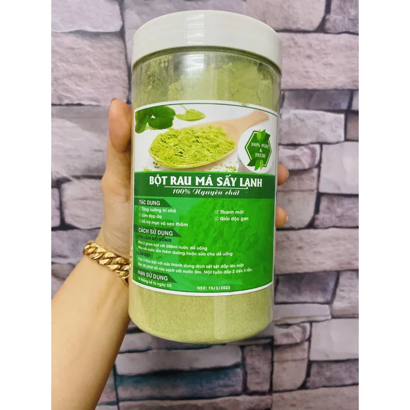 Bột rau má - sấy lạnh - nguyên chất 500gr