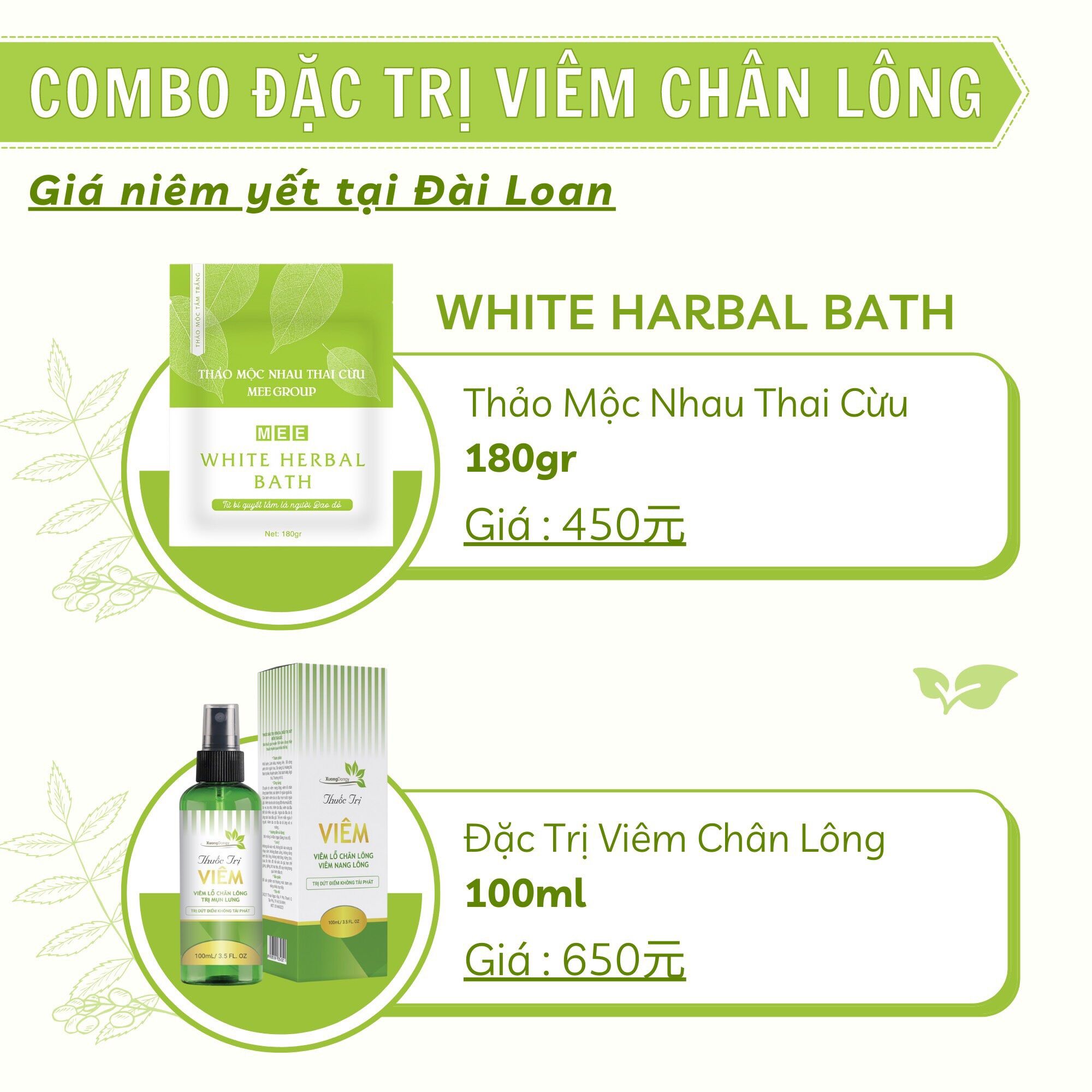 Combo dưỡng trắng da MEE NATURAL - Thảo mộc dưỡng trắng nhau thai cừu kết hợp xịt viêm nang lông 50ml