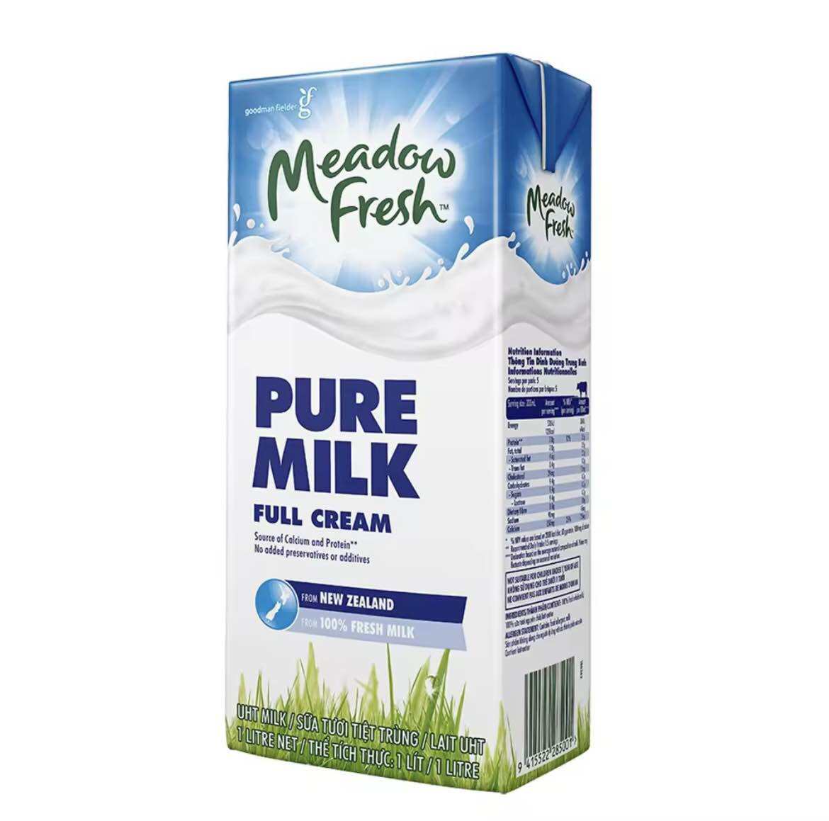 Sữa tươi tiệt trùng nguyên kem Meadow Fresh hộp 1L