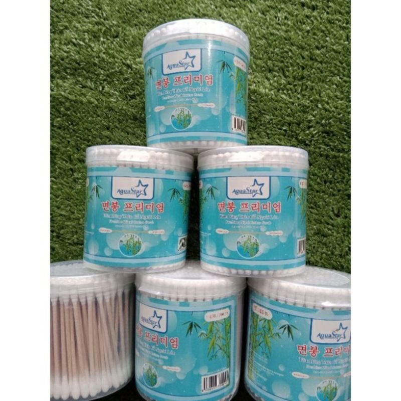 Tăm bông ráy tai thân gỗ Aquastar