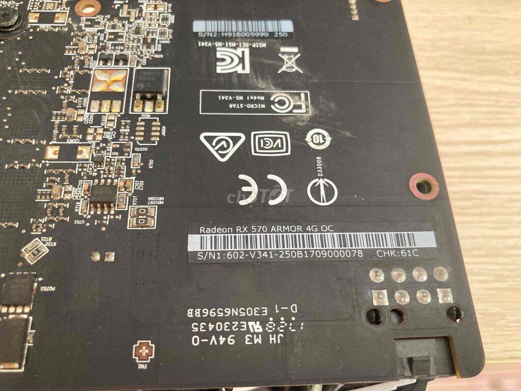 VGA MSI RX570 Armor 4GB