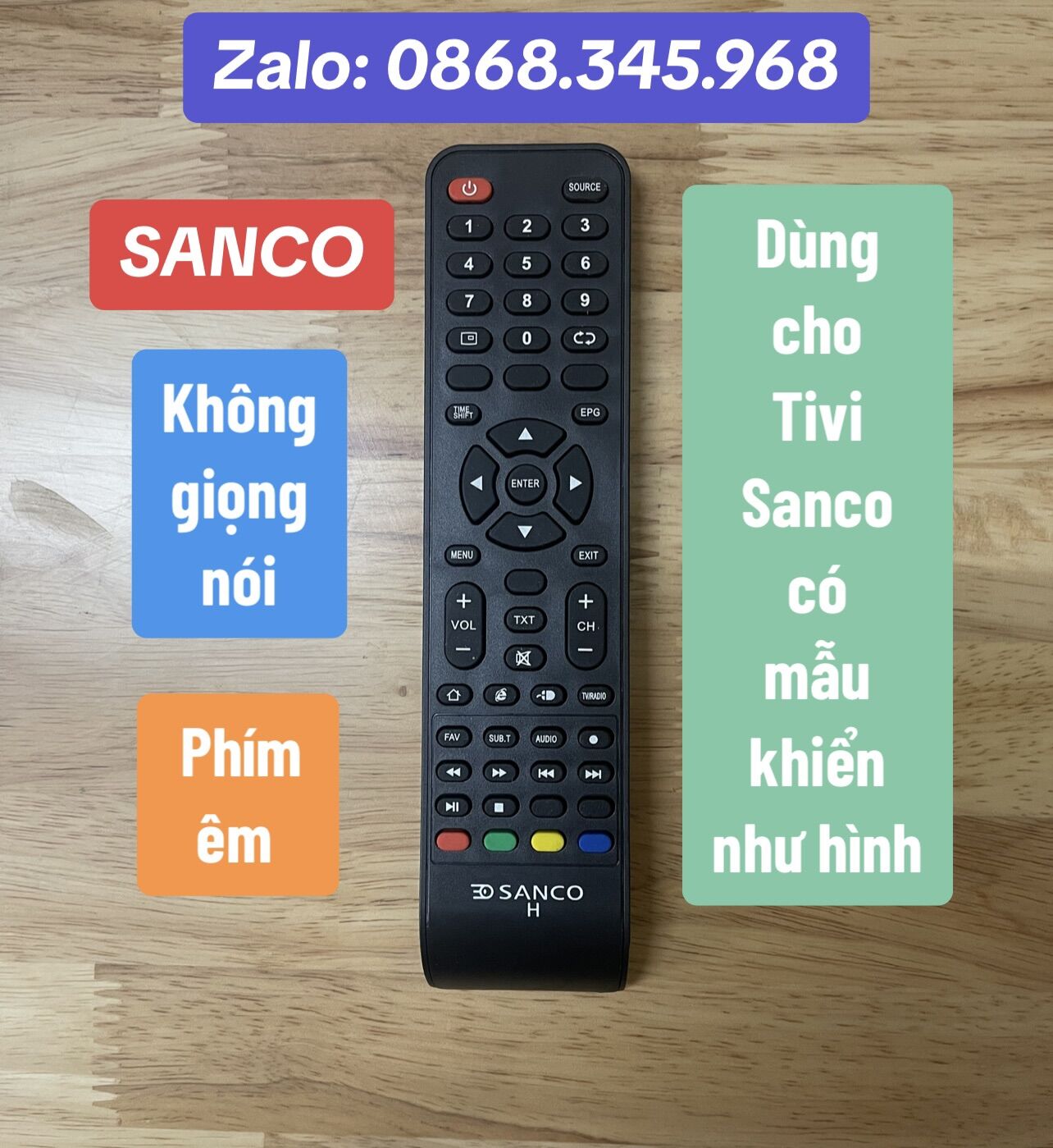 Remote điều khiển Tivi Sanco